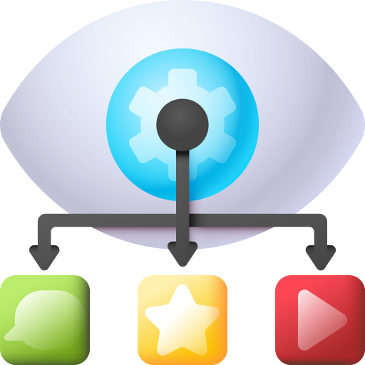 Ojo observando plataformas de redes sociales como parte de una estrategia de marketing digital