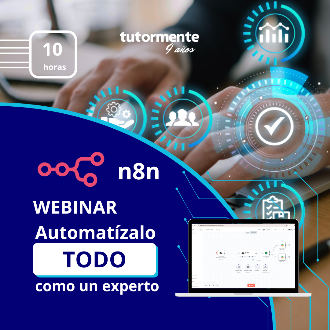 Webinar de automatización con inteligencia artificial para profesionales organizado por Tutormente